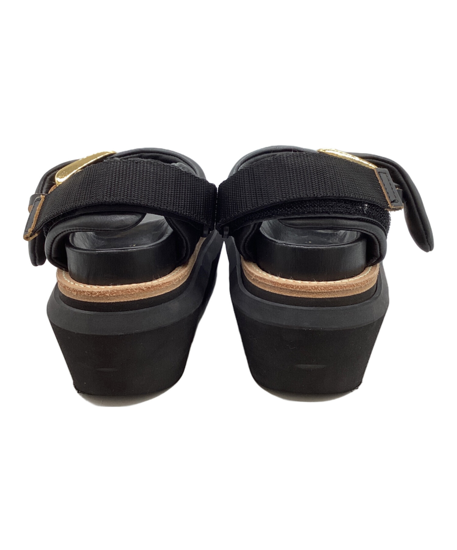 中古・古着通販】sacai (サカイ) Belt Sandals ブラック サイズ:37