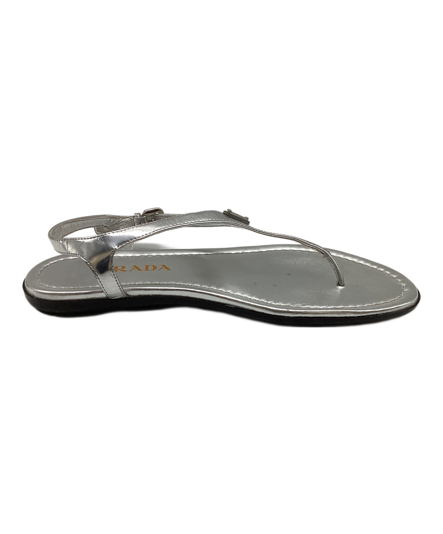 中古・古着通販】PRADA (プラダ) トライアングルロゴ パテントレザー
