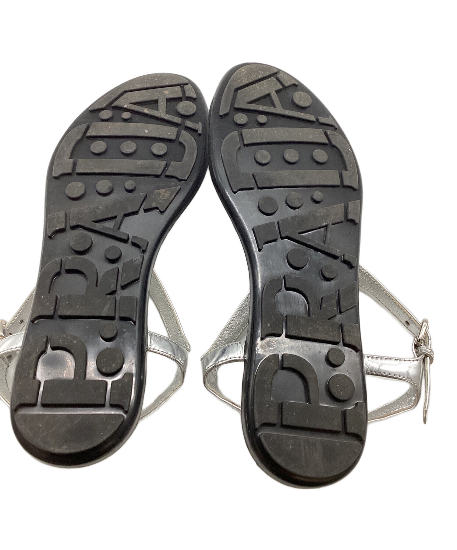 中古・古着通販】PRADA (プラダ) トライアングルロゴ パテントレザー