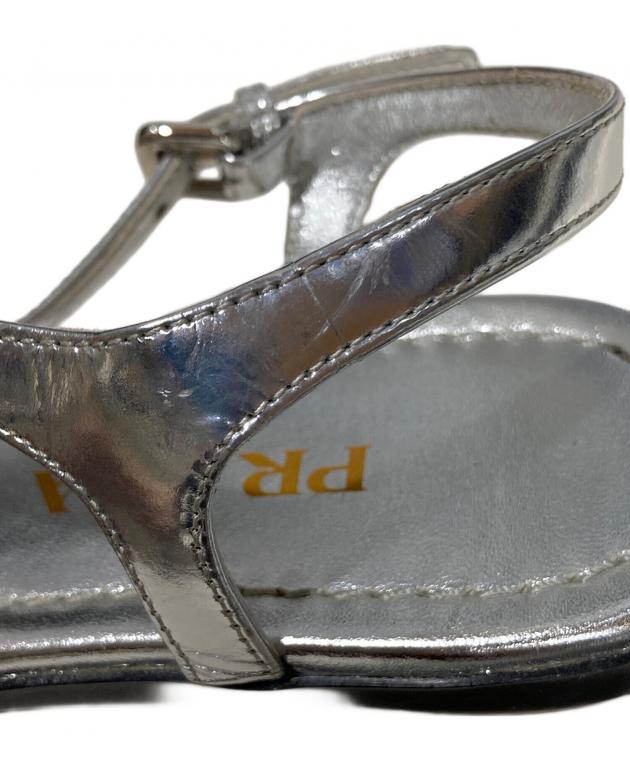 中古・古着通販】PRADA (プラダ) トライアングルロゴ パテントレザー