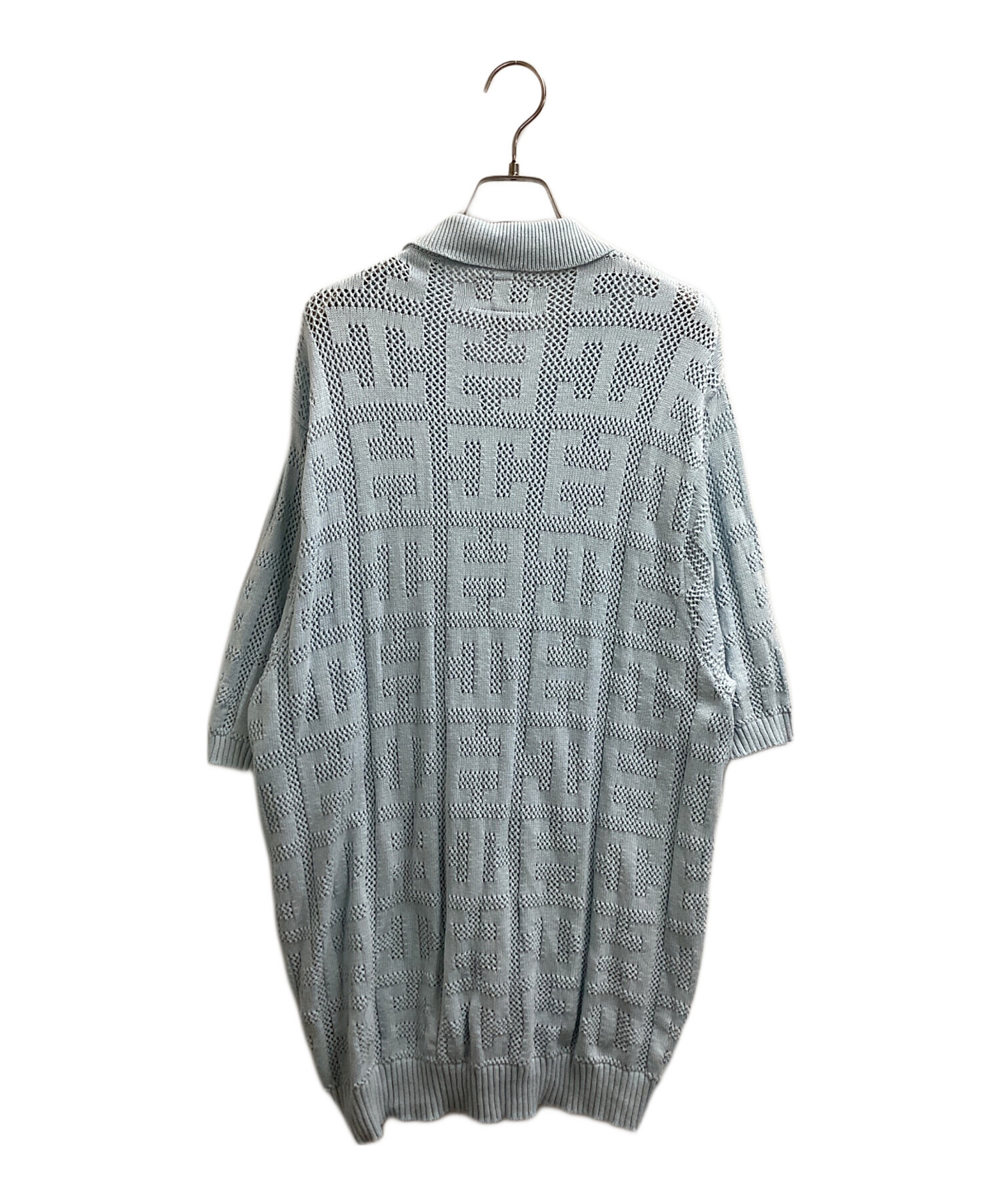 中古・古着通販】HUF (ハフ) MONOGRAM JACQUARD ZIP SWEATER ブルー