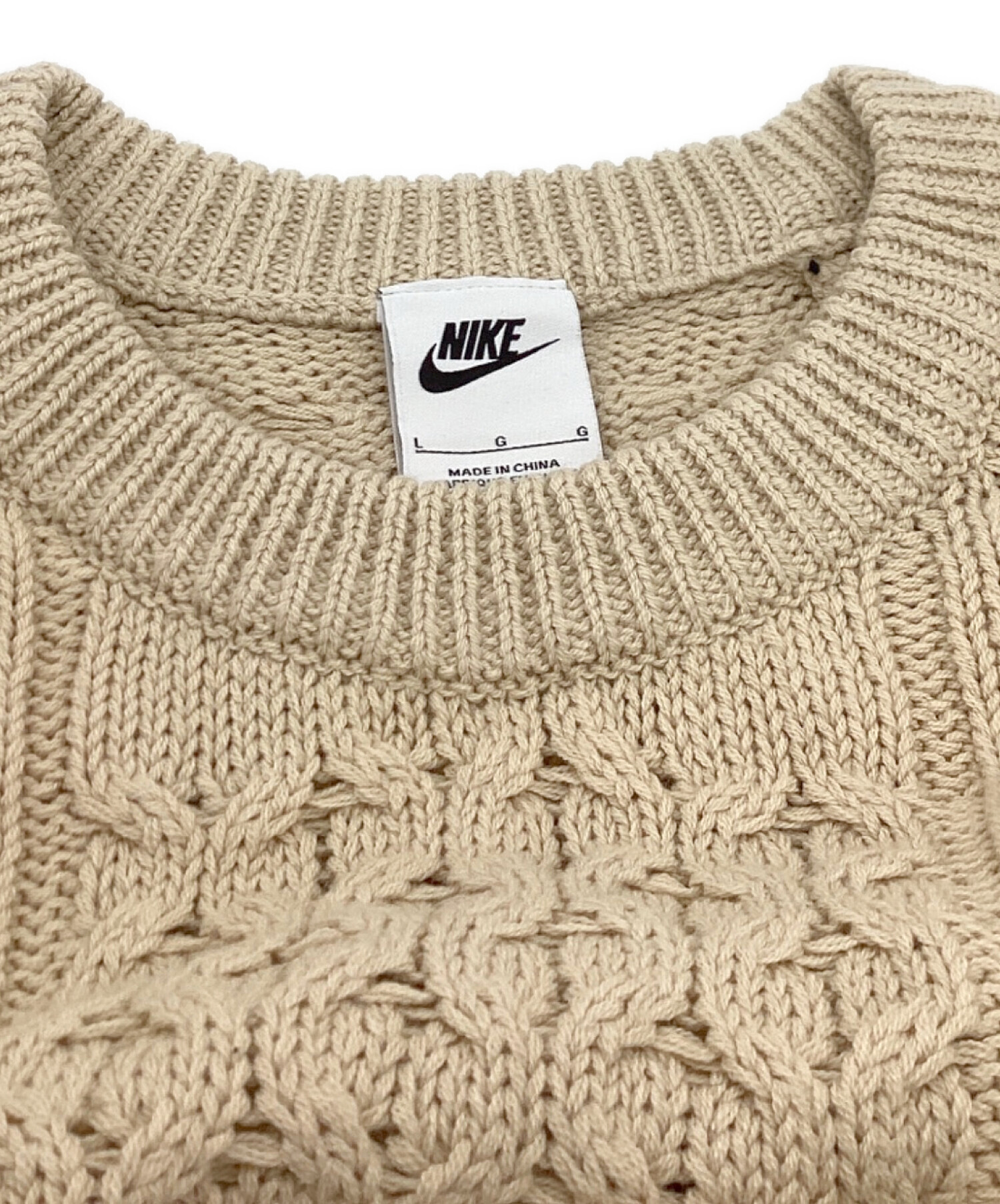 中古・古着通販】NIKE (ナイキ) CABLE KNIT SWEATER / ケーブルニット