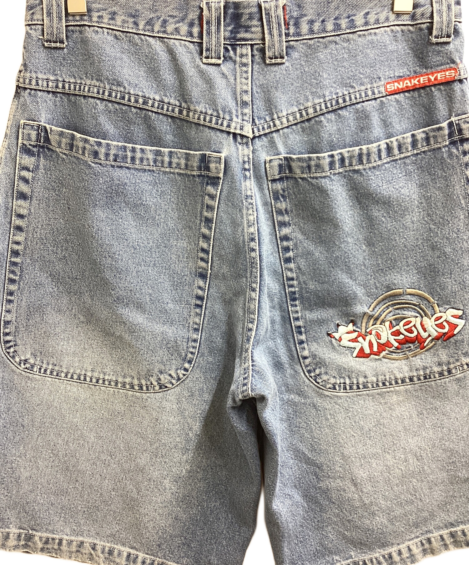 中古・古着通販】Snakeyes (スネークアイ) ロゴ刺繍バギーデニム