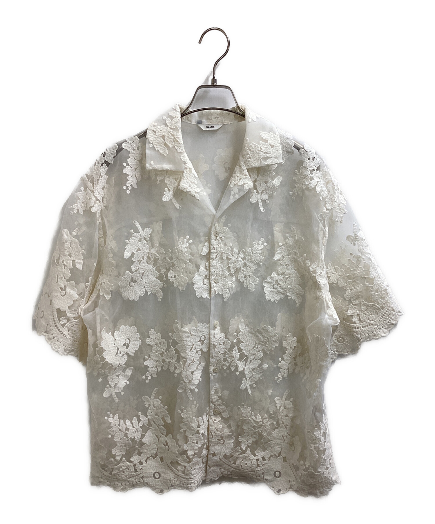 中古・古着通販】CLANE (クラネ) SHEER FLOWER LACE SHIRTS / 18122