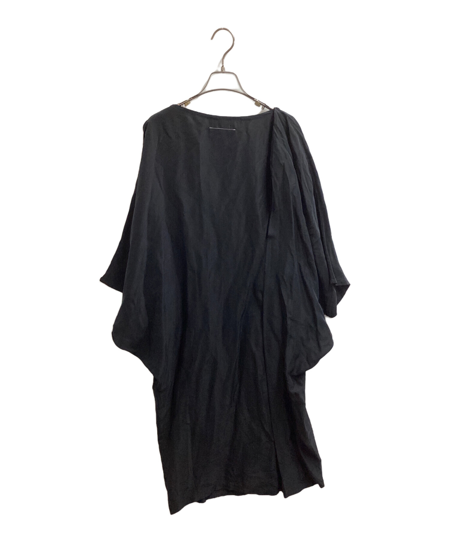 良品 メゾンマルジェラ レーヨン ワンピース ここのえ 黒 ブラック 中古・古着通販】MM6 Maison Margiela (エムエムシックスメゾン