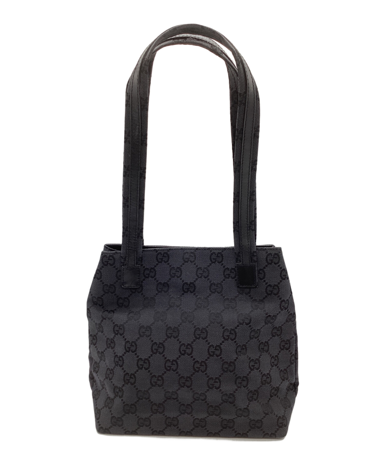 中古・古着通販】GUCCI (グッチ) GGキャンバス トートバッグ ブラック