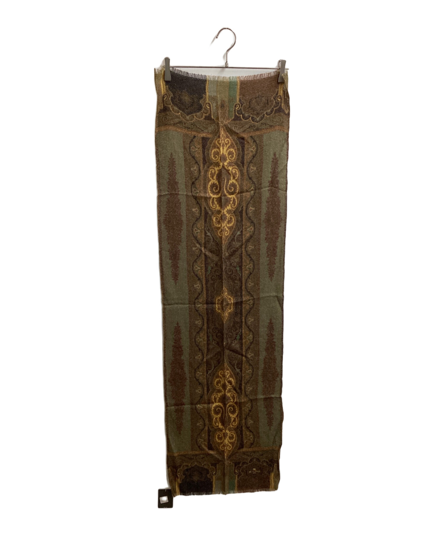 中古・古着通販】ETRO (エトロ) ペイズリー柄ストール ブラウン 未使用