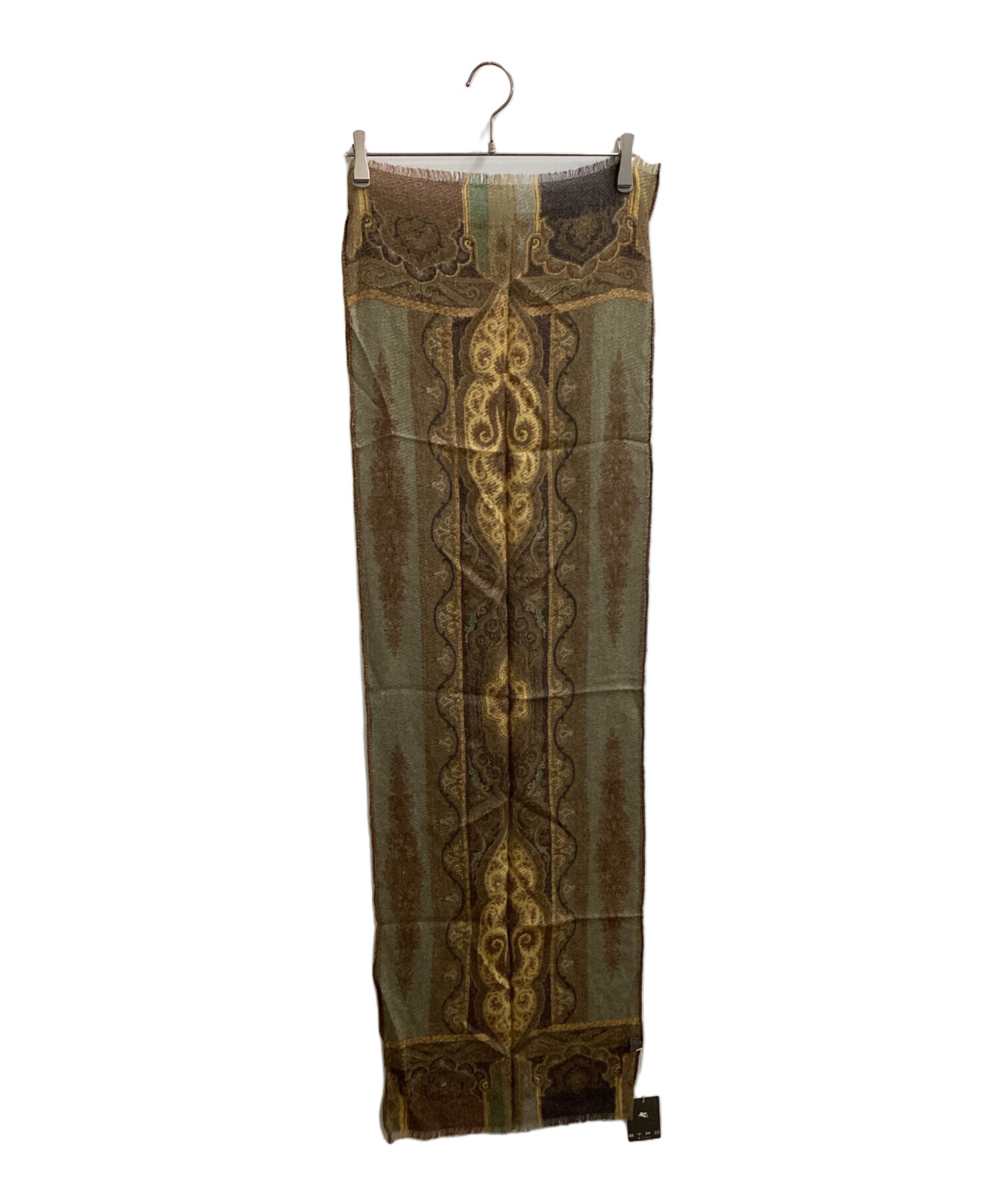 み*ー様 値下げ！【箱入り　未使用】ETRO ペイズリー柄 ストール 中古・古着通販】ETRO (エトロ) ペイズリー柄ストール ブラウン 未使用
