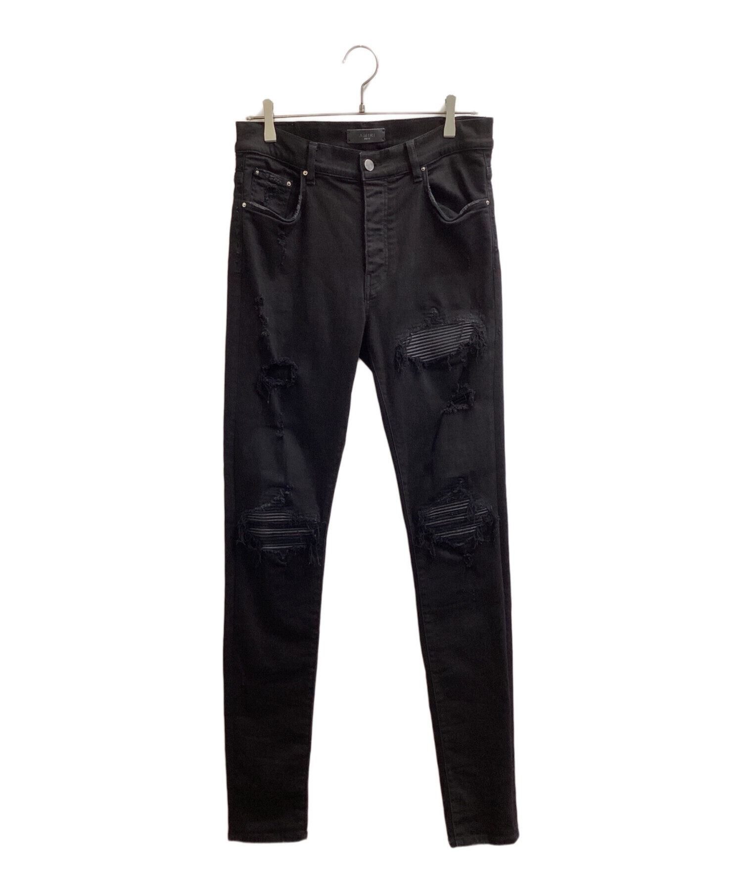 中古・古着通販】AMIRI (アミリ) 蛇腹 クラッシュ加工 バイカー デニム