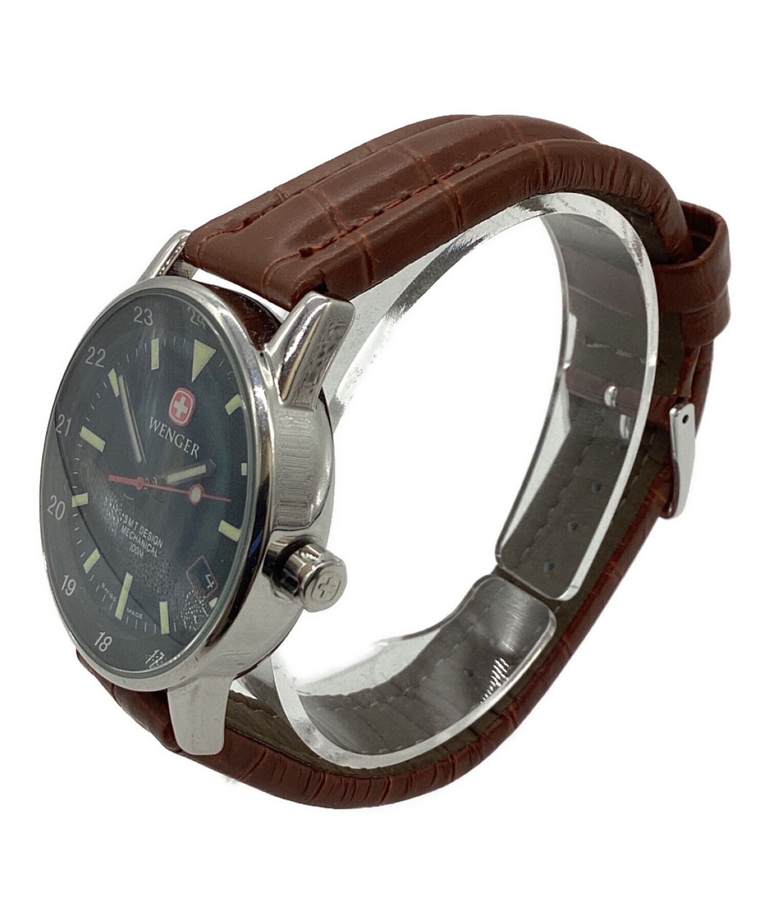 WENGER ウェンガー 腕時計 手巻き式　ケース径39ｍｍ　454.0468 中古・古着通販】WENGER (ウェンガー) 腕時計 / 手巻き式｜ブランド