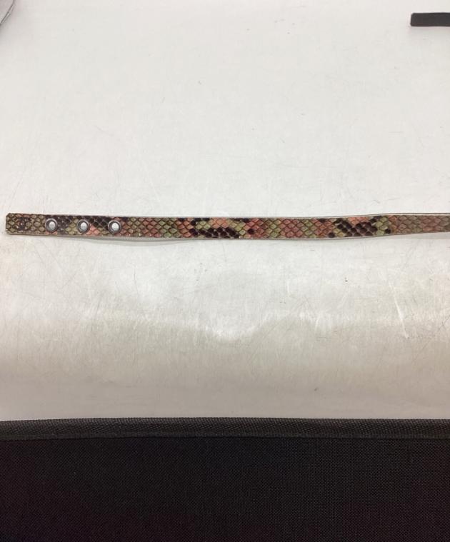 CHANEL シャネル　パイソンベルト　b12C 美品 中古・古着通販】CHANEL (シャネル) パイソンベルト マルチカラー
