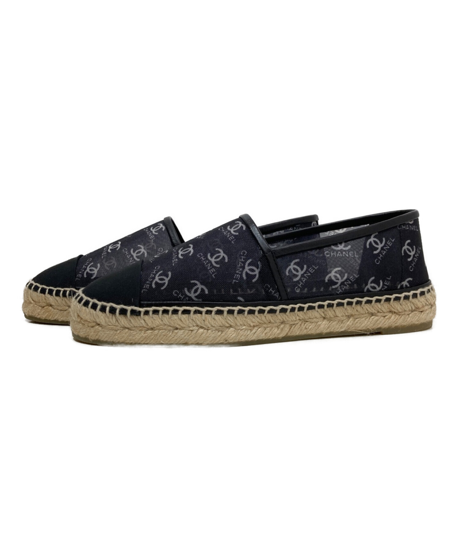 中古・古着通販】CHANEL (シャネル) ココマークメッシュエスパドリーユ 
