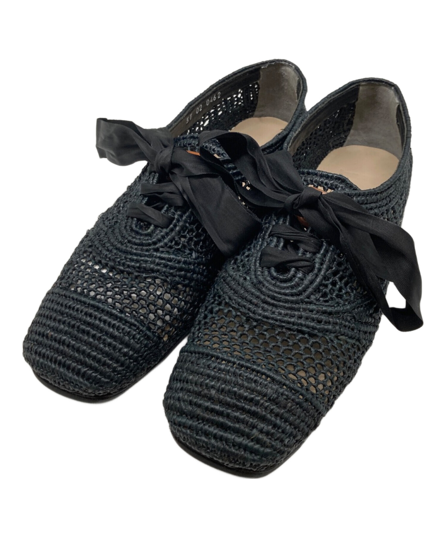 LOEWE ブラック フラットシューズ 37