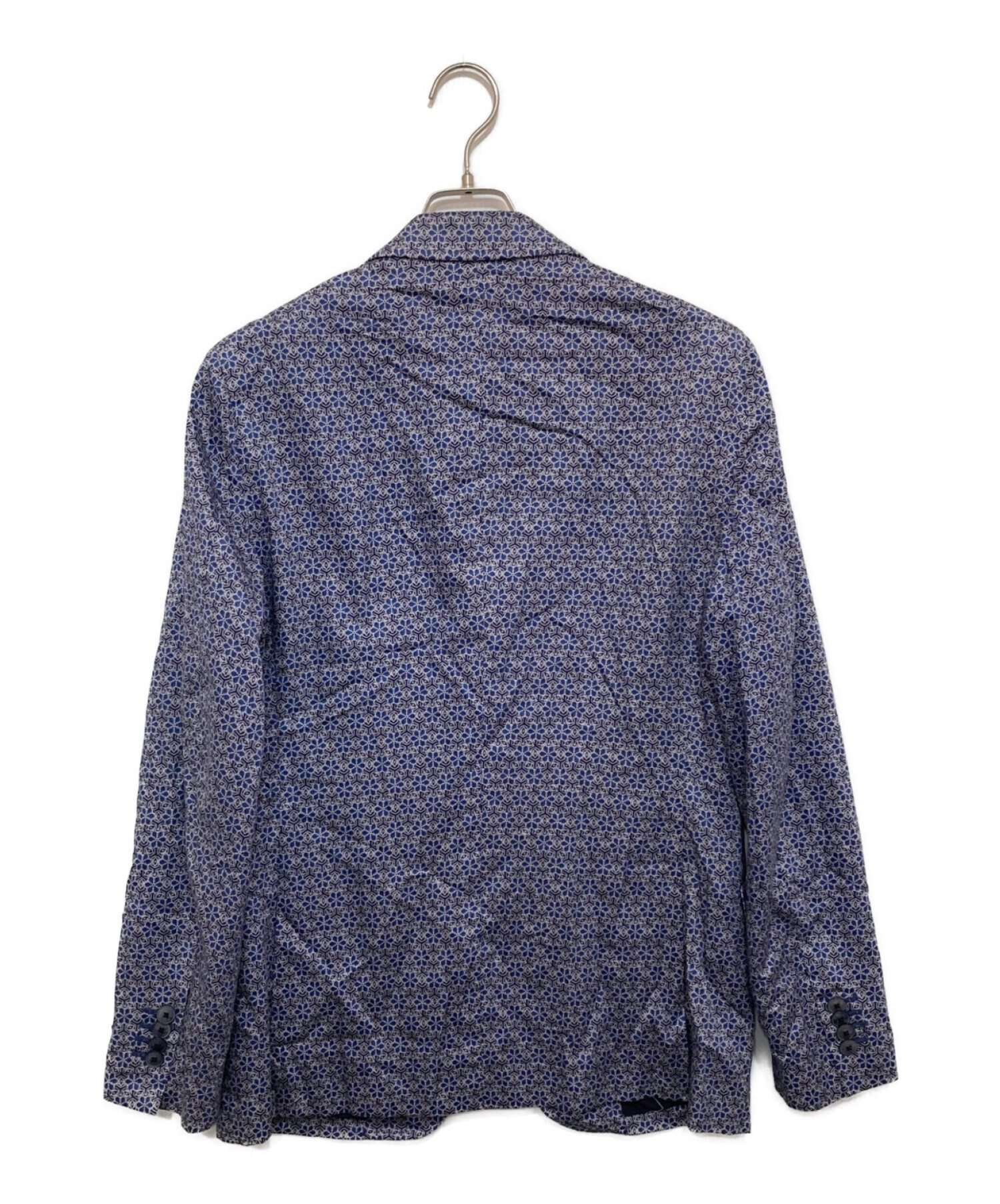 エトロ　ジャケット　サイズ48 中古・古着通販】ETRO (エトロ) 総柄2Bジャケット ネイビー