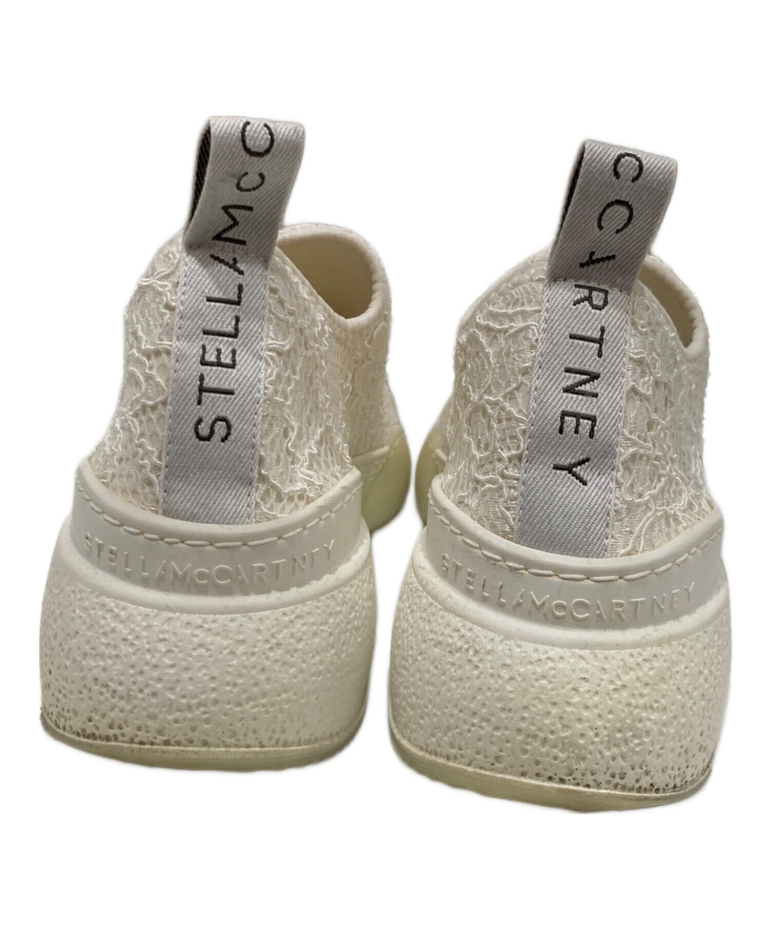 【美品】Stella McCartneyスニーカー36 白×蛍光イエロー 美品】Stella McCartneyスニーカー36 白×蛍光イエロー レディース