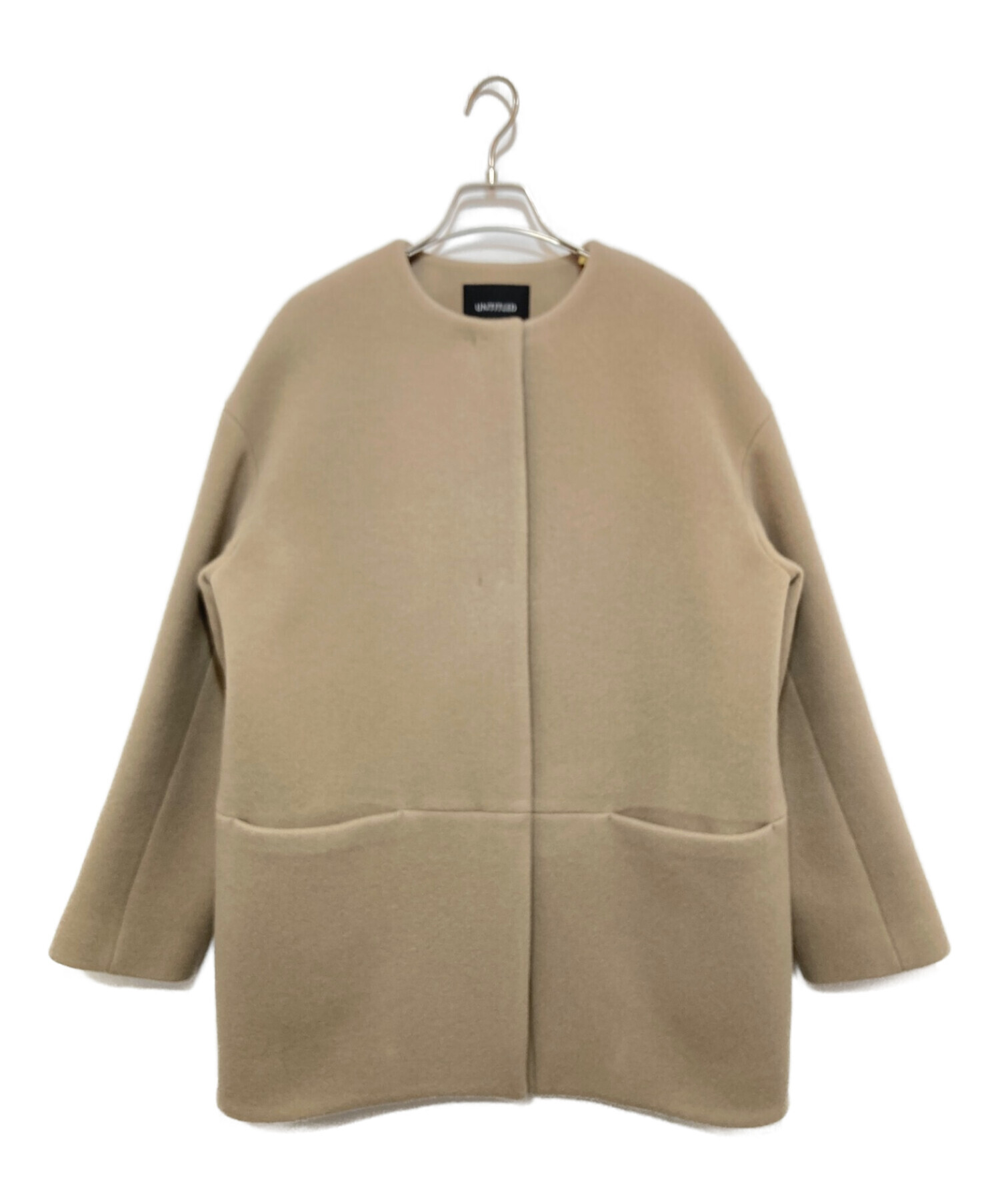 UNTITLED】アンタイトル ノーカラーコクーンコート ミディアム丈 日本