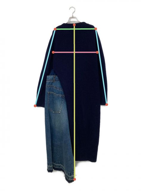 中古・古着通販】sacai (サカイ) デニムドッキングニットワンピース