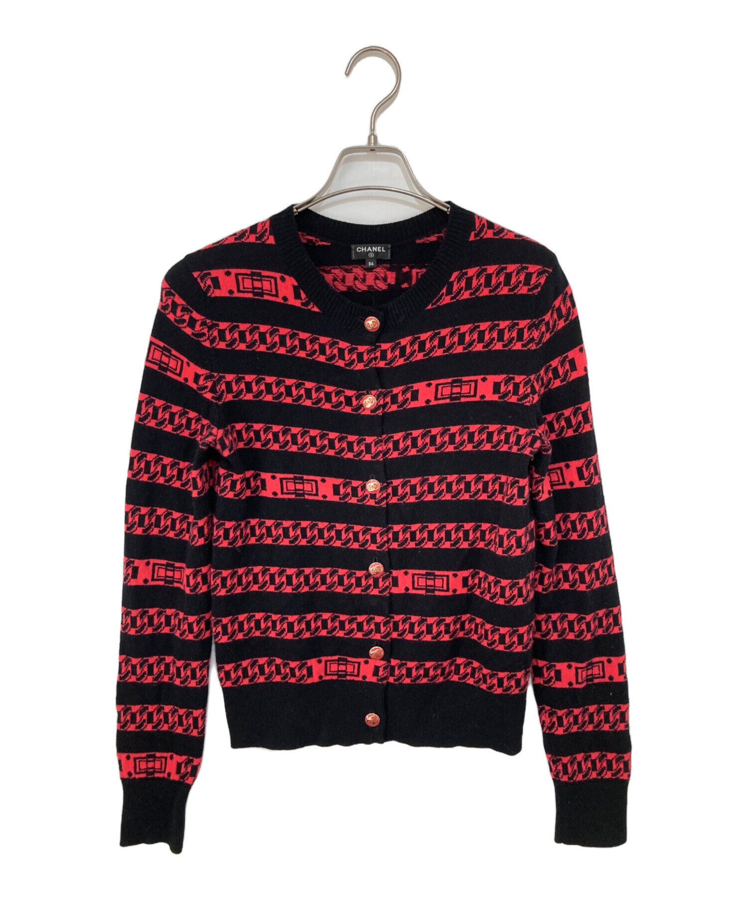 シャネル　カーデガン シャネル カーディガン CHANEL ピンク フューシャ カシミア 21PS Pink