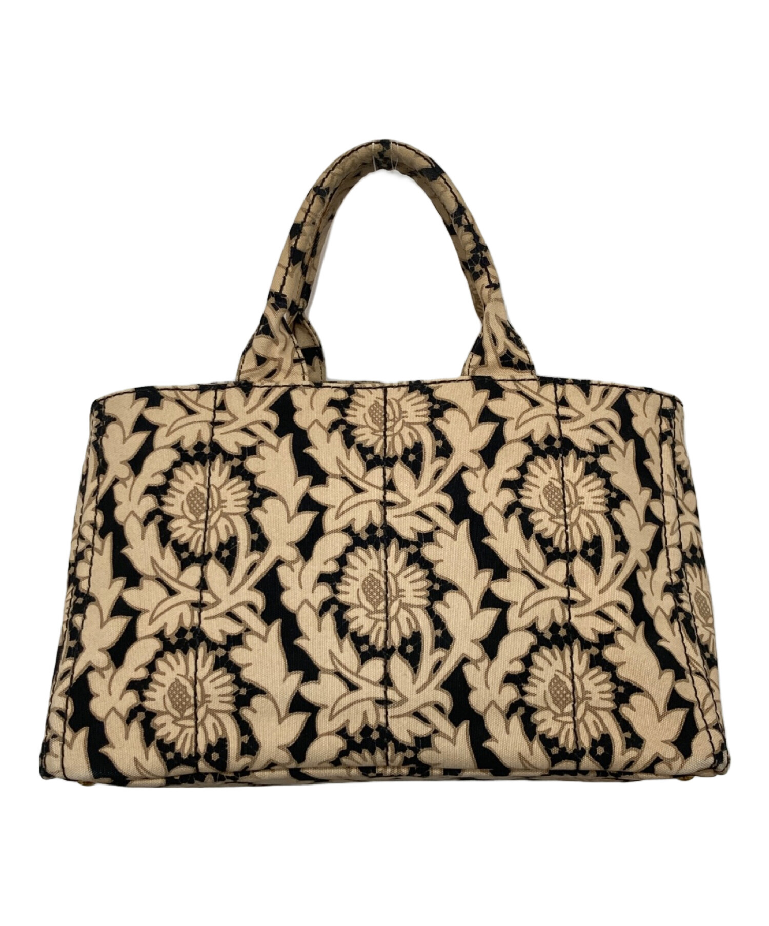 PRADA プラダカナパフラワートートバッグ