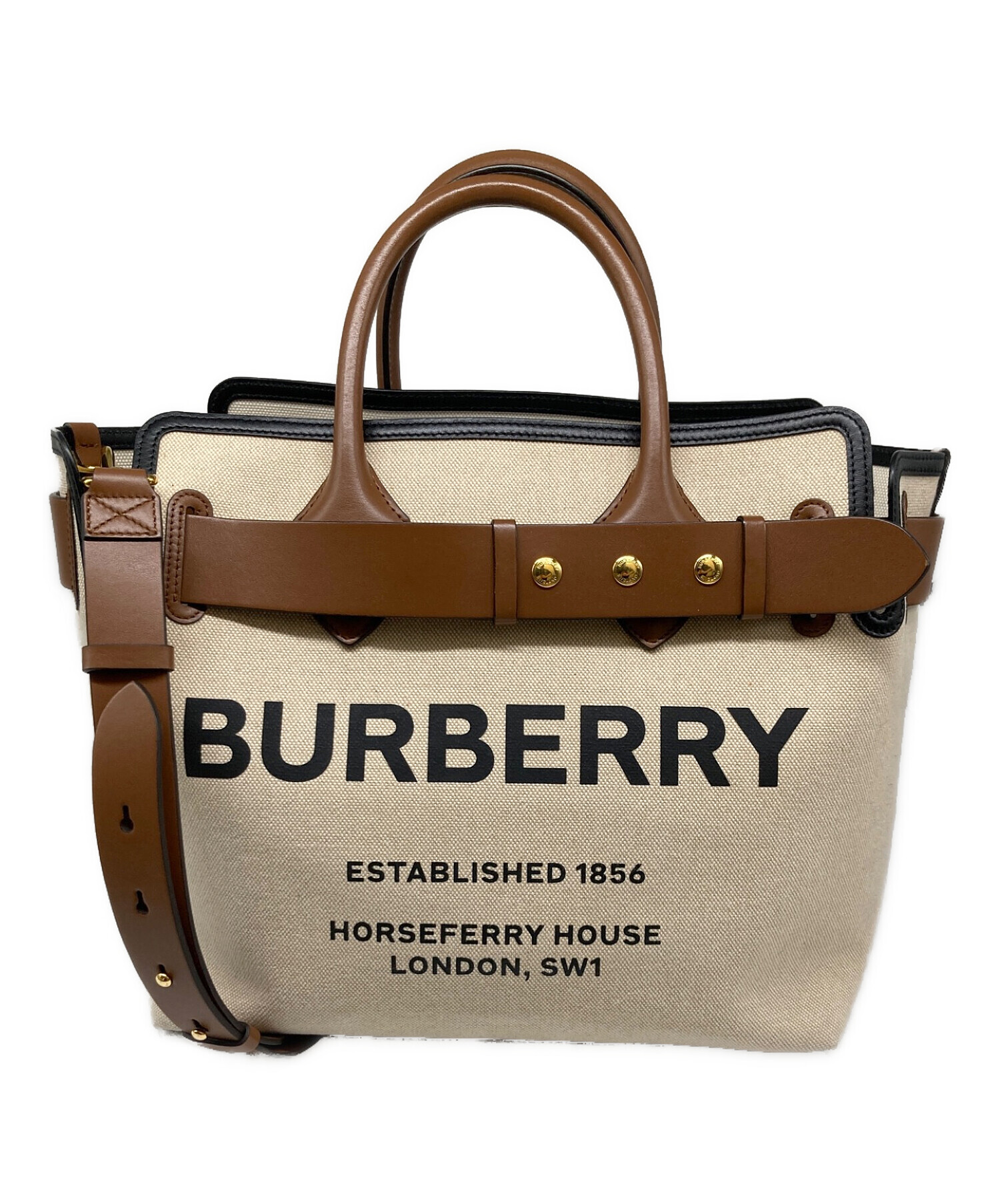 新品Burberry ベルトトートバッグ バーバリー トート型 ベルトバッグ