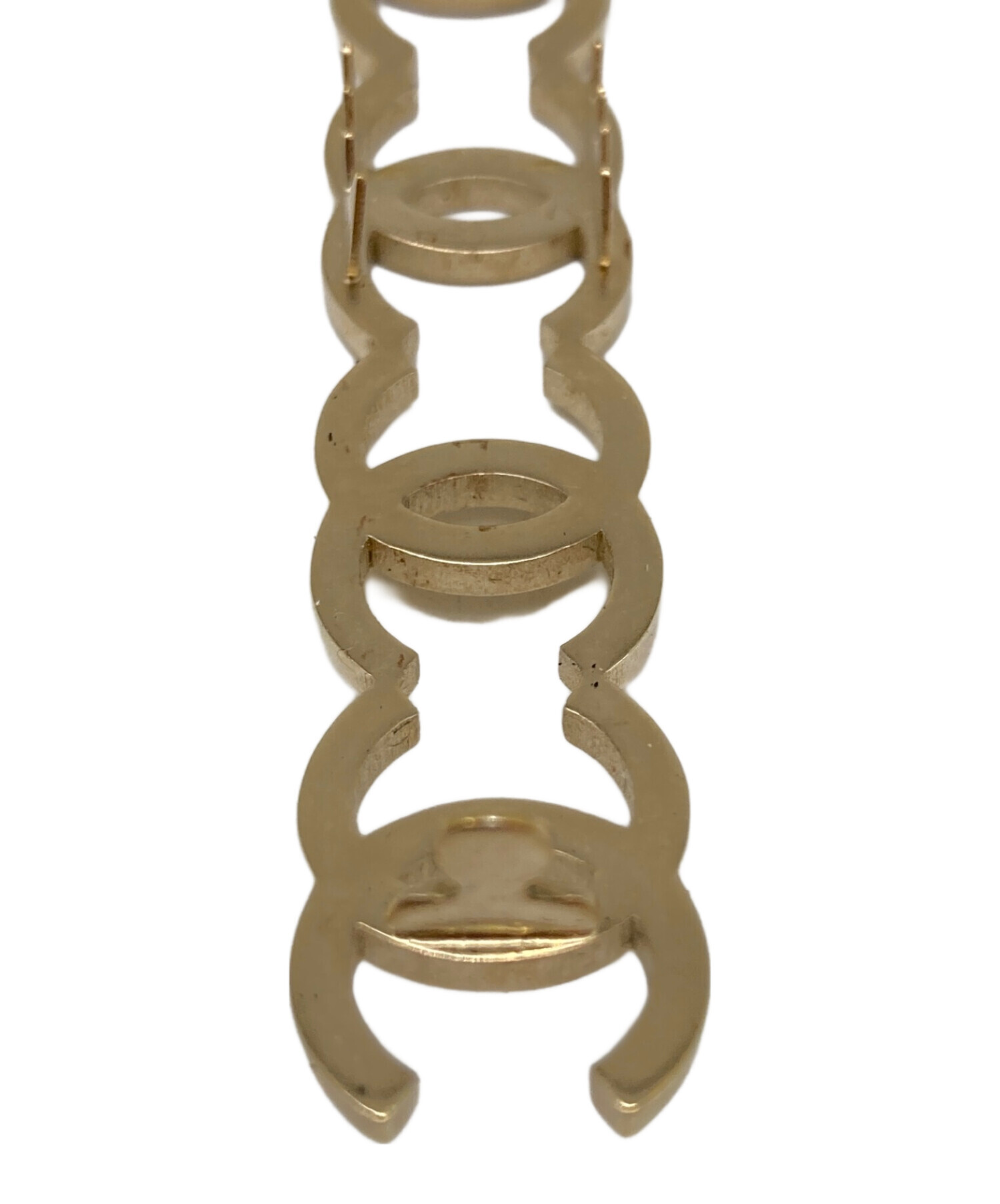 中古・古着通販】CHANEL (シャネル) ココマークヘアバレッタ ゴールド