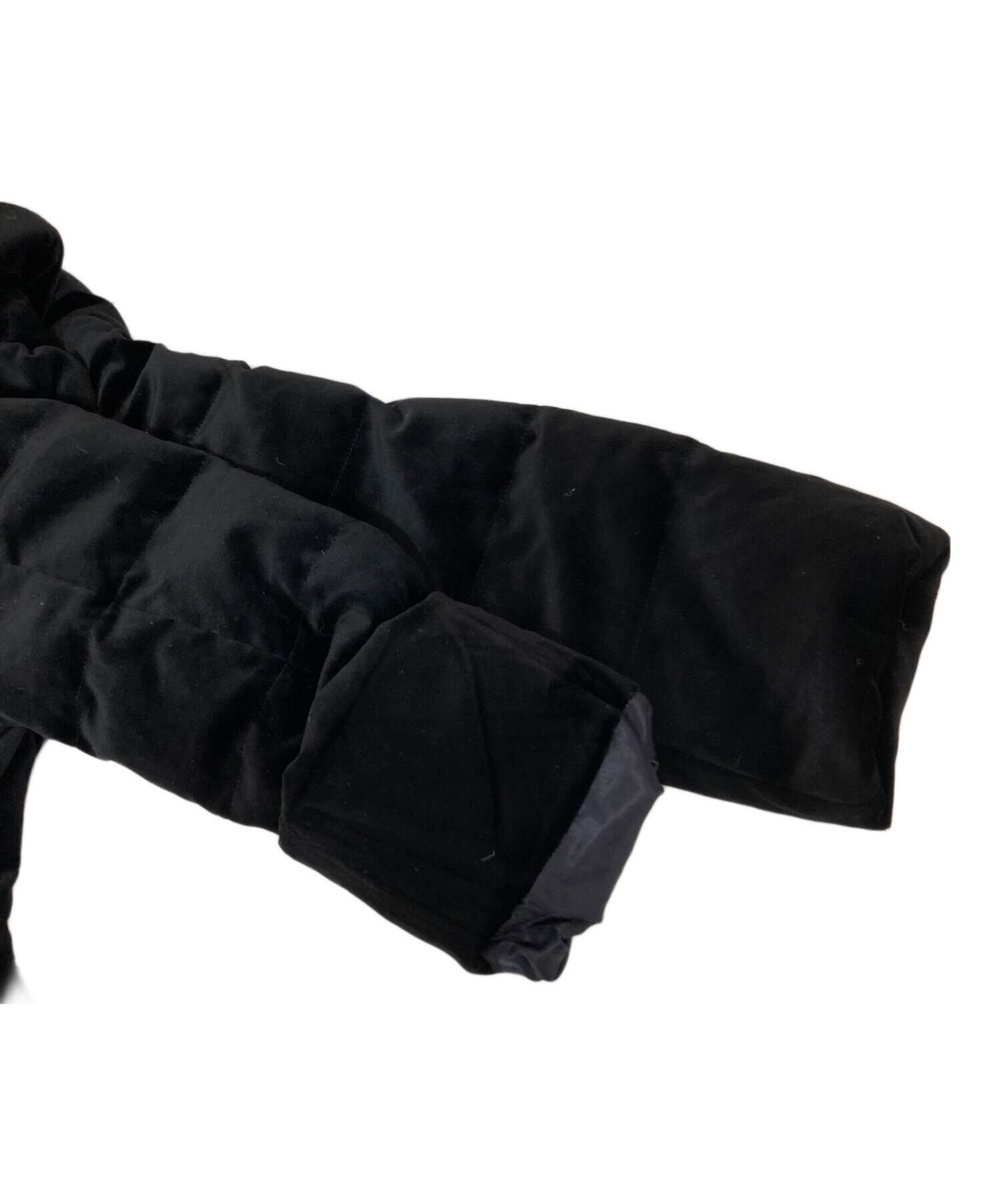 中古・古着通販】Rene (ルネ) ベロアダウンコート ブラック サイズ:34