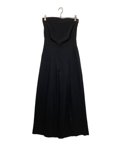 サロペット・オーバーオール・オールインワン Hyke SATIN STRAPLESS JUMPSUIT 中古・古着通販】HYKE (ハイク) SATIN STRAPLESS JUMPSUIT ブラック