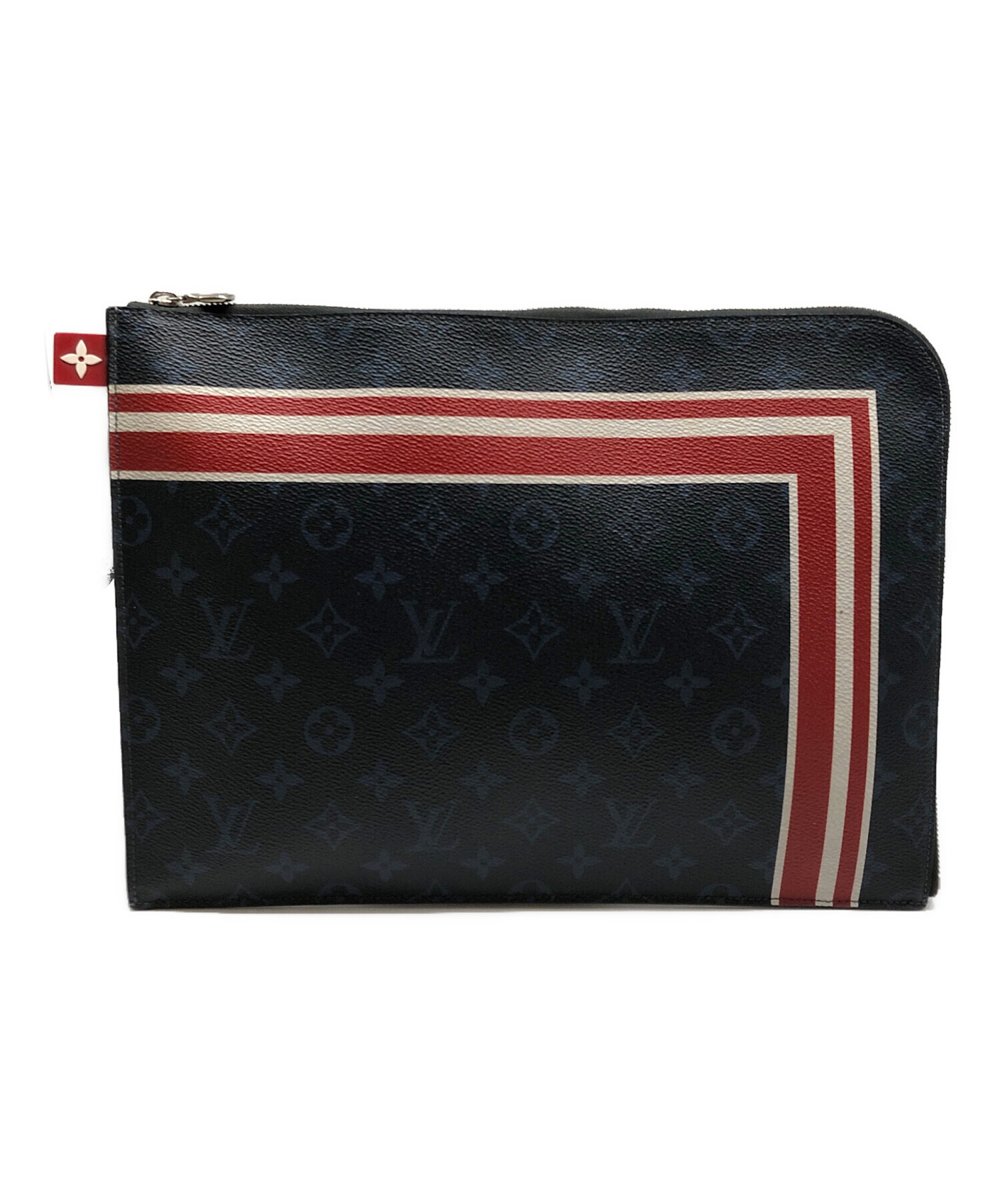 Louis Vuitton ブラック クラッチバッグ 中古・古着通販】LOUIS VUITTON (ルイ ヴィトン) クラッチバッグ