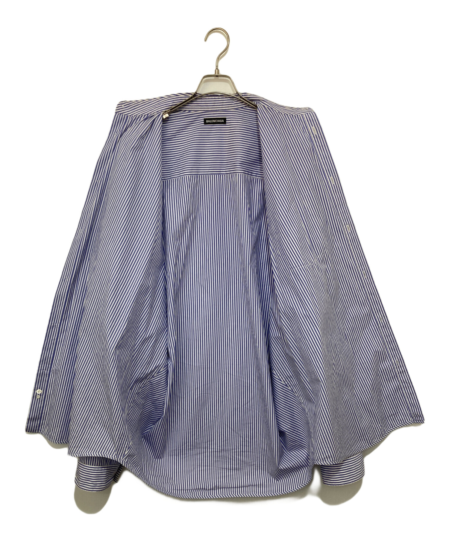 中古・古着通販】BALENCIAGA (バレンシアガ) ストライプシャツ ブルー