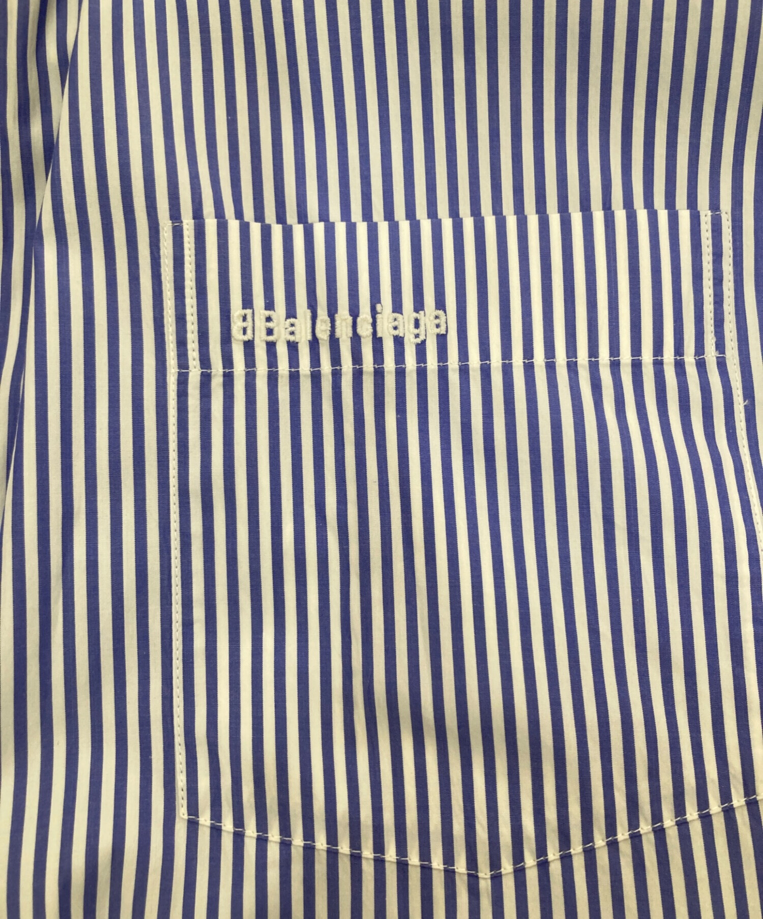 中古・古着通販】BALENCIAGA (バレンシアガ) ストライプシャツ ブルー