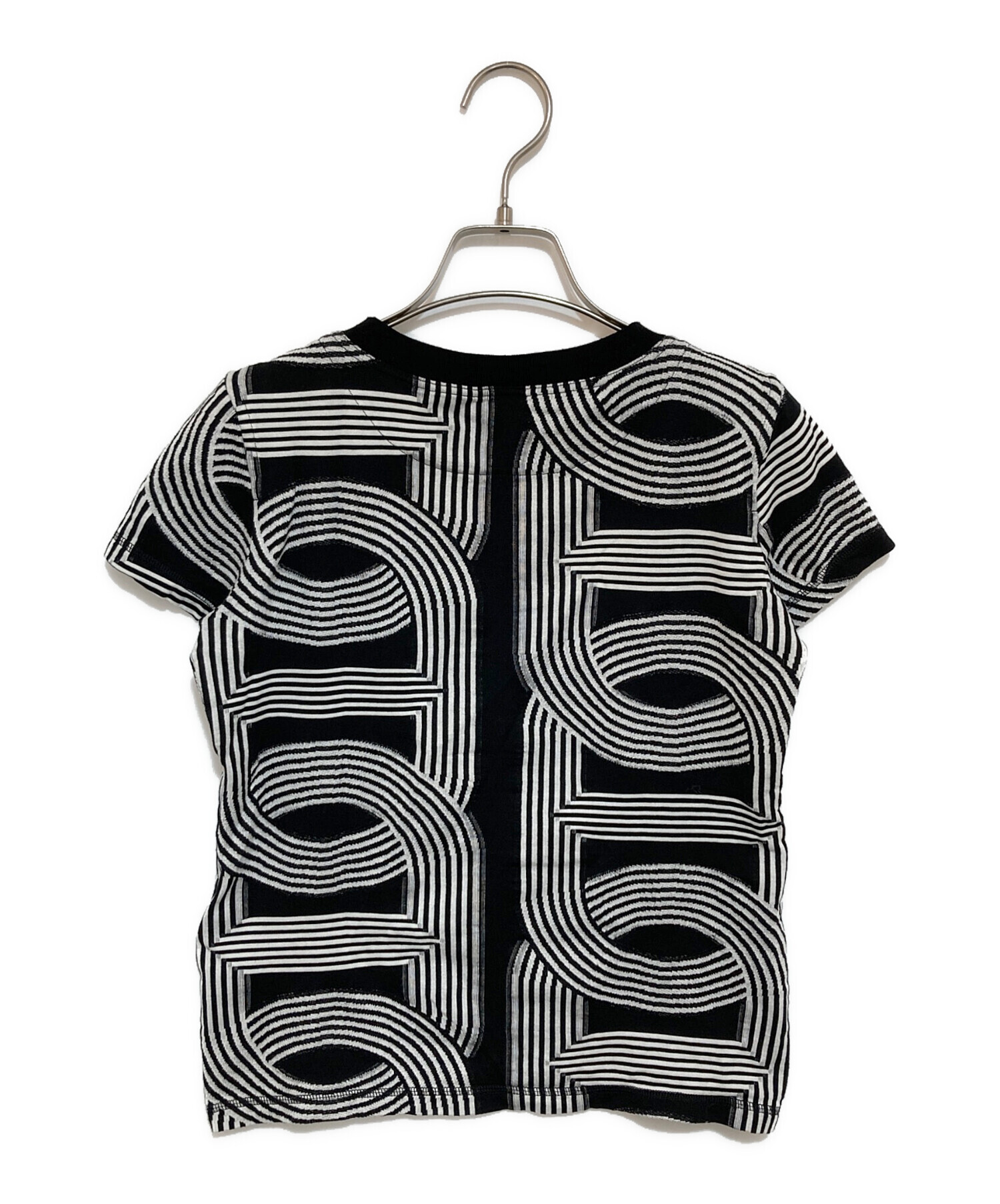 中古・古着通販】HERMES (エルメス) マイクロニットTシャツ ブラック 