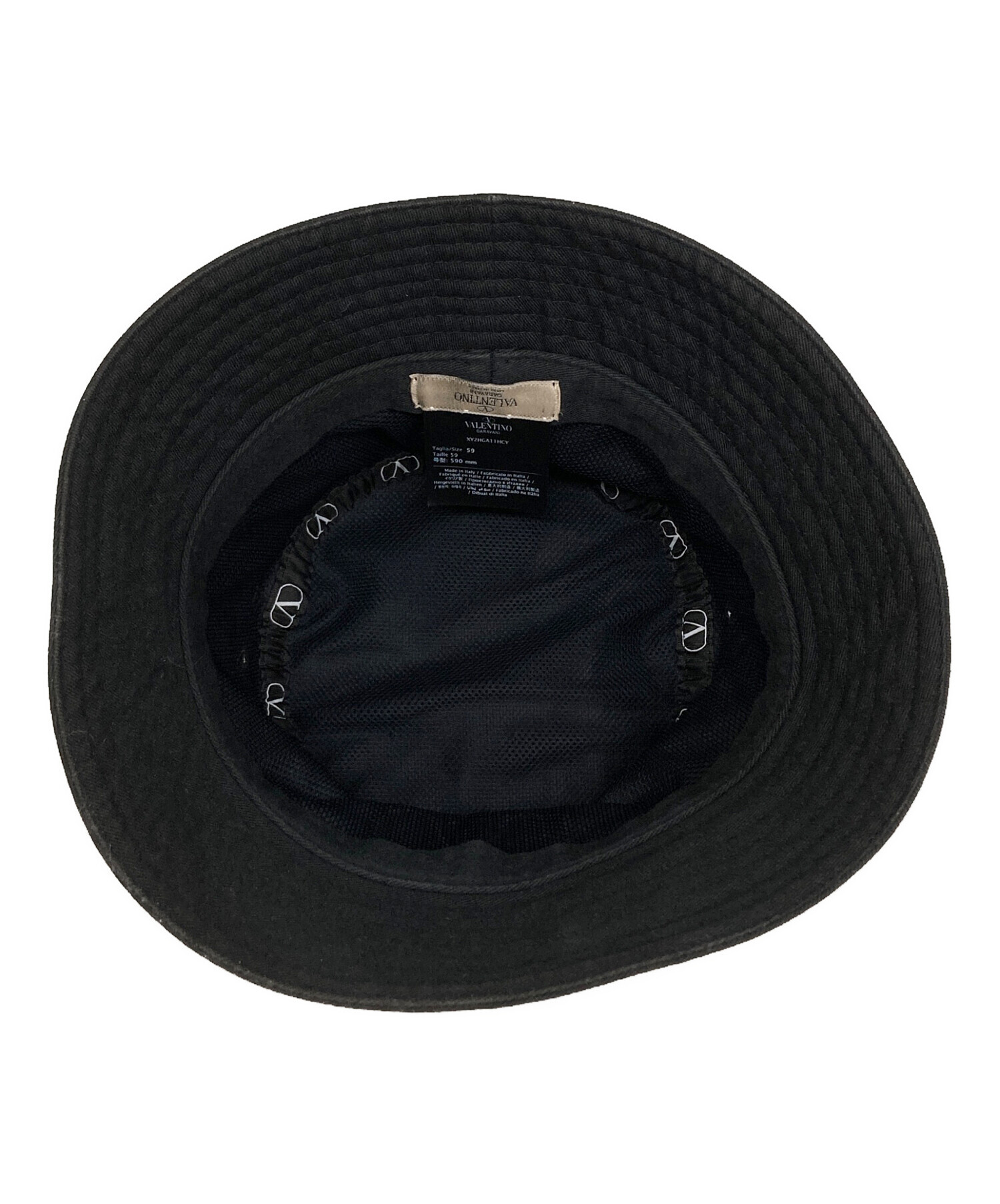 中古・古着通販】VALENTINO (ヴァレンティノ) Vロゴ刺繍バケットハット 