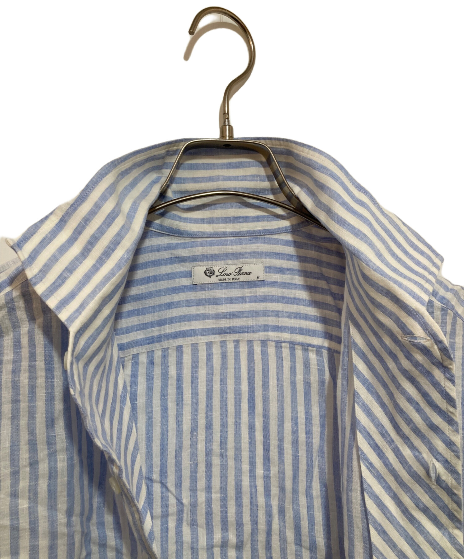 Loro Piana ロロ·ピアーナ リネンシャツ sizeM ブルー 【公式通販】