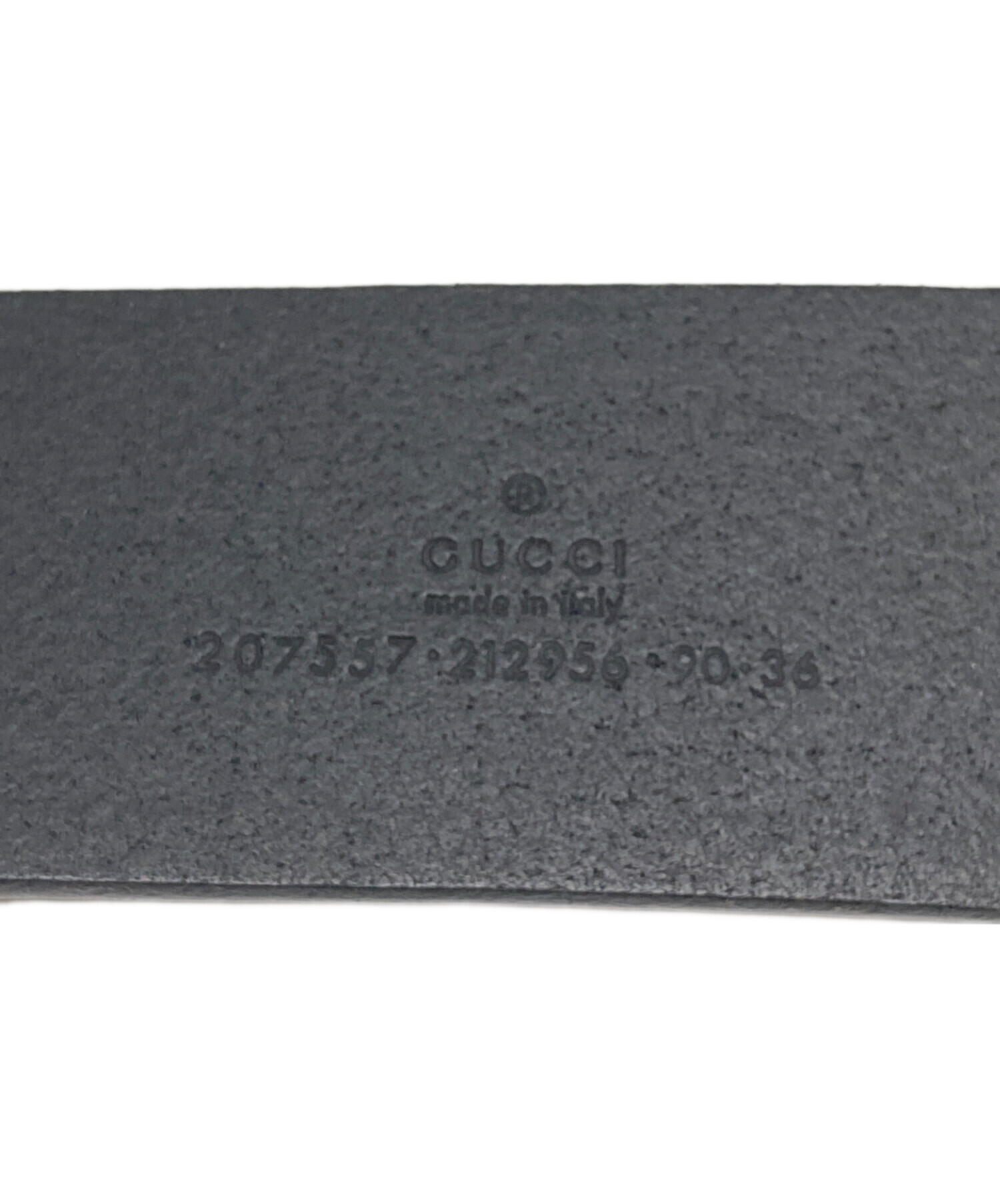 中古・古着通販】GUCCI (グッチ) ハートクレストレザーベルト ブラック