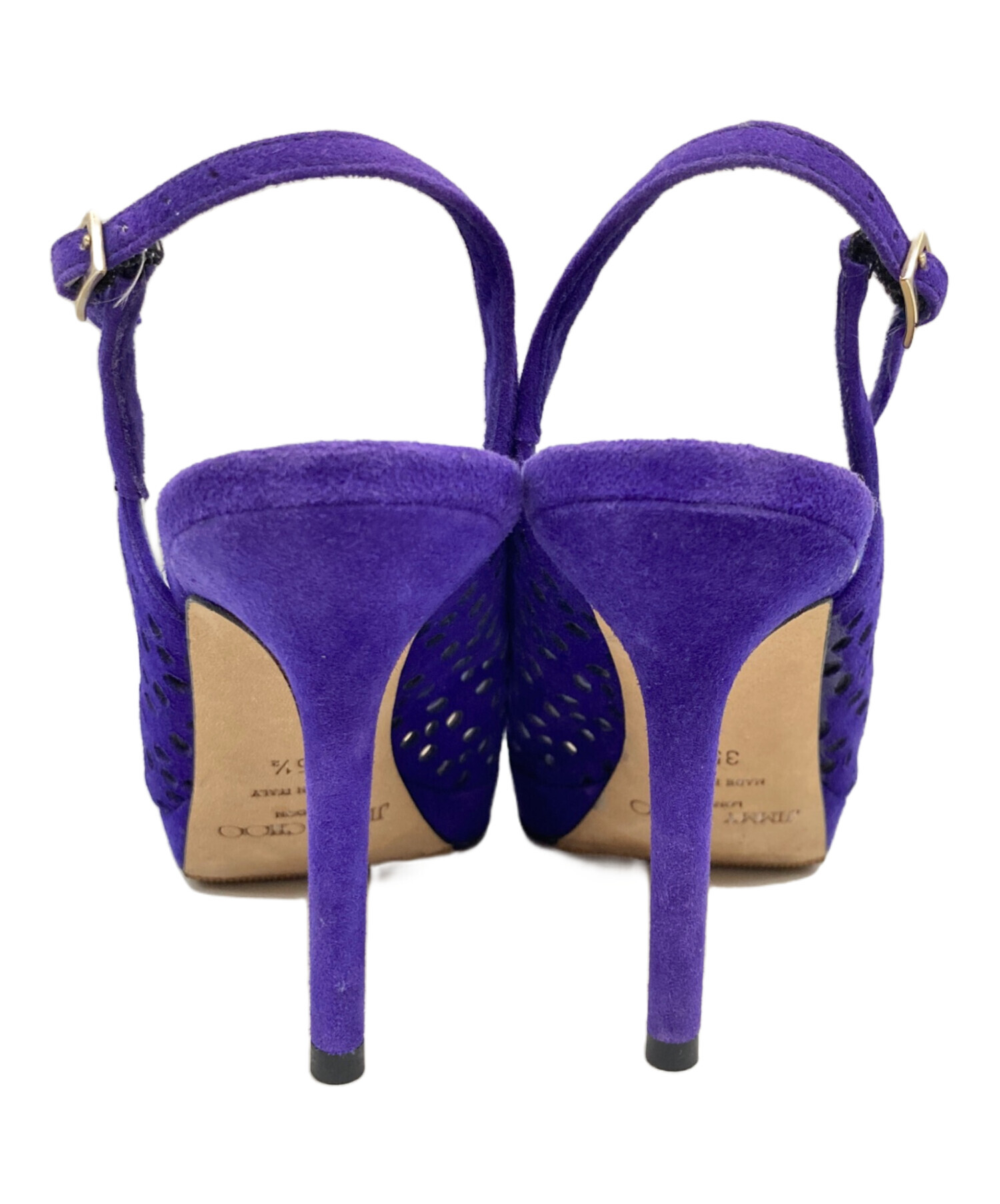 中古・古着通販】JIMMY CHOO (ジミーチュウ) オープントゥーパンプス 