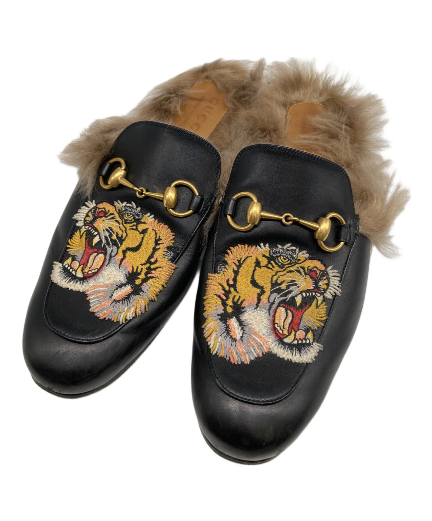 GUCCI プリンスタウン　タイガーパッチ　サイズ6(25) 中古・古着通販】GUCCI (グッチ) プリンスタウンタイガースリッパ
