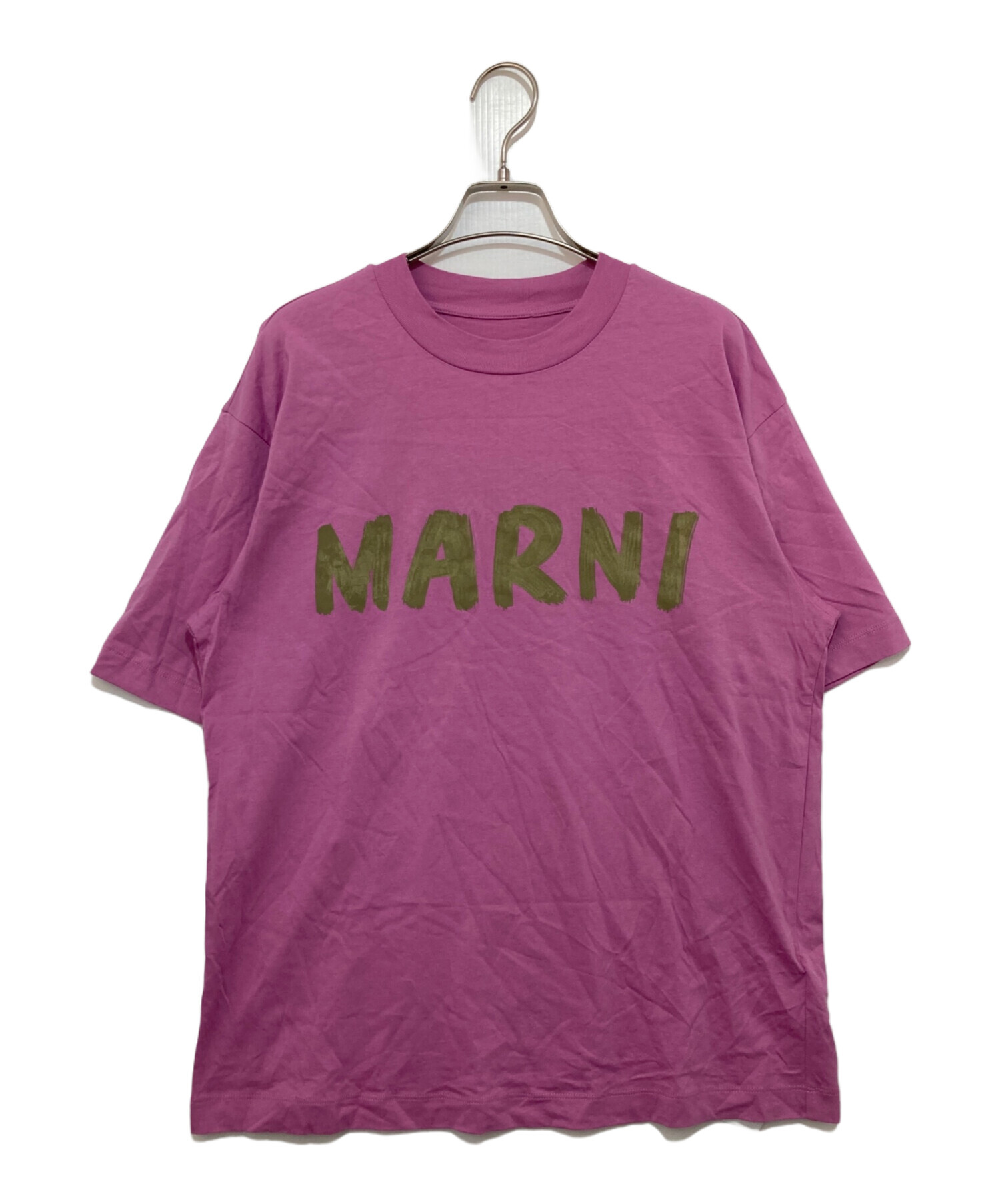 中古・古着通販】MARNI (マルニ) 半袖ロゴカットソー ピンク サイズ:36 