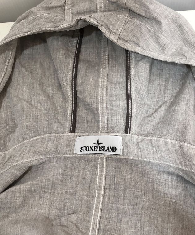 ストーンアイランド コンパスバッジ フーデッドジャケット M 黒 フード取外可能 ストーンアイランド コンパスバッジ フーデッドジャケット M 黒 フード