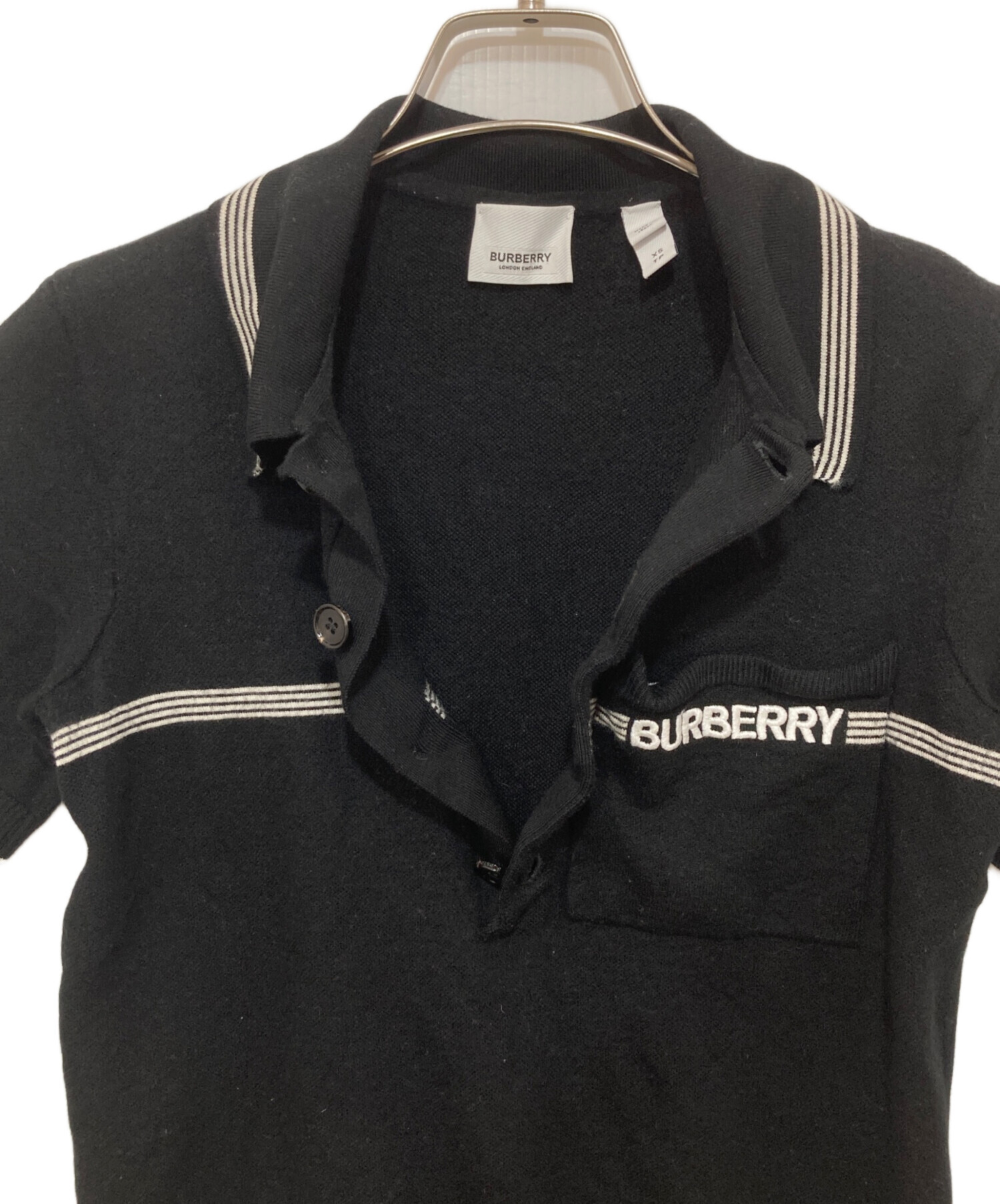 【未使用】BURBERRY ブラック ポロシャツ M 楽天市場】バーバリー ポロシャツ（カラーブラック）（トップス