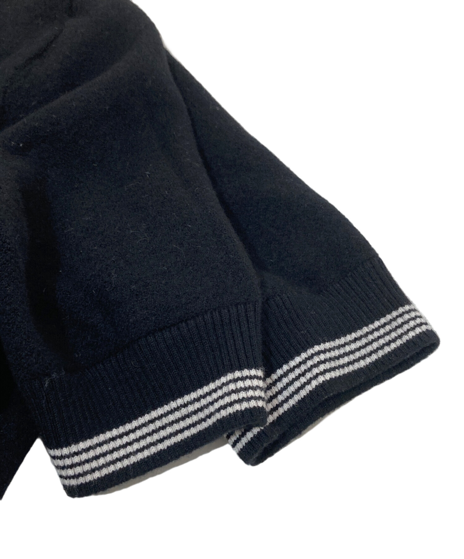 中古・古着通販】BURBERRY (バーバリー) ニットポロシャツ ブラック