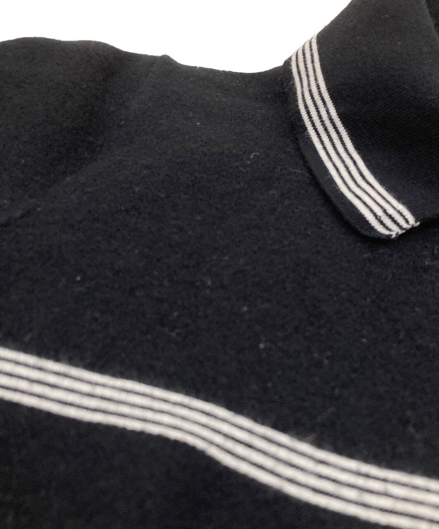 中古・古着通販】BURBERRY (バーバリー) ニットポロシャツ ブラック