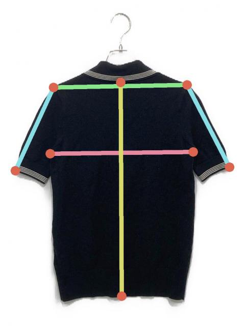 中古・古着通販】BURBERRY (バーバリー) ニットポロシャツ ブラック