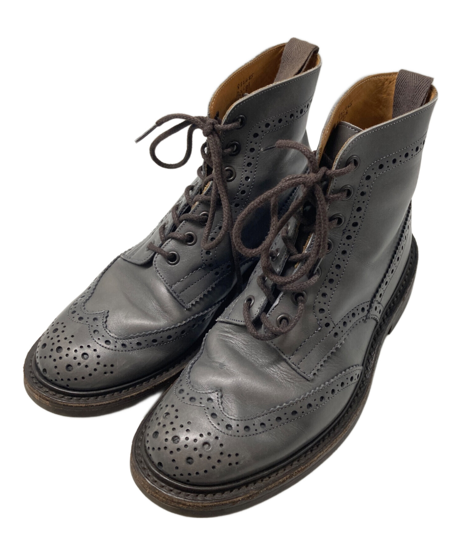 【美品】Tricker's グレー スエード レースアップシューズ 中古・古着通販】Tricker's (トリッカーズ) レースアップブーツ グレー