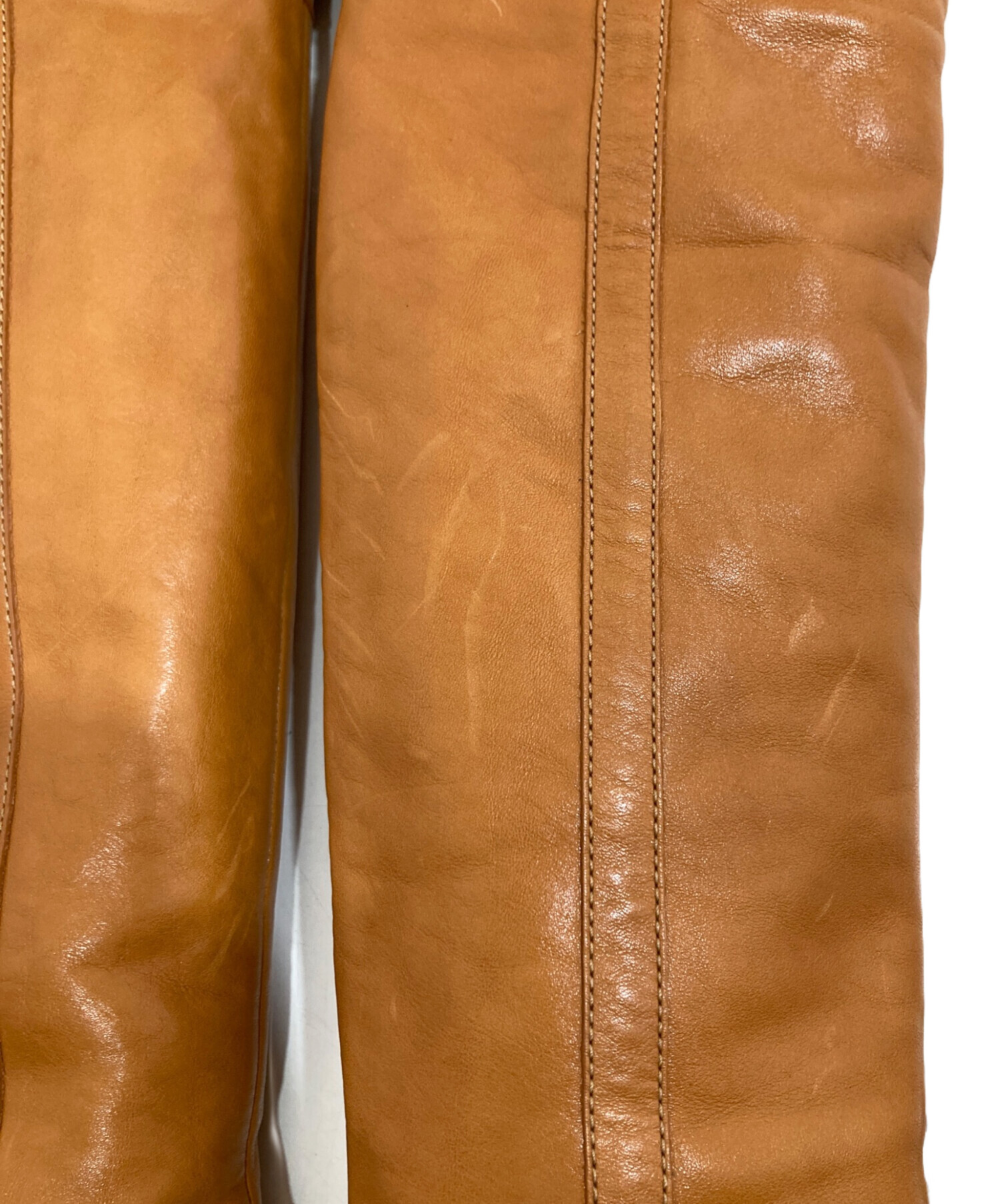中古・古着通販】CELINE (セリーヌ) シープロングブーツ ブラウン