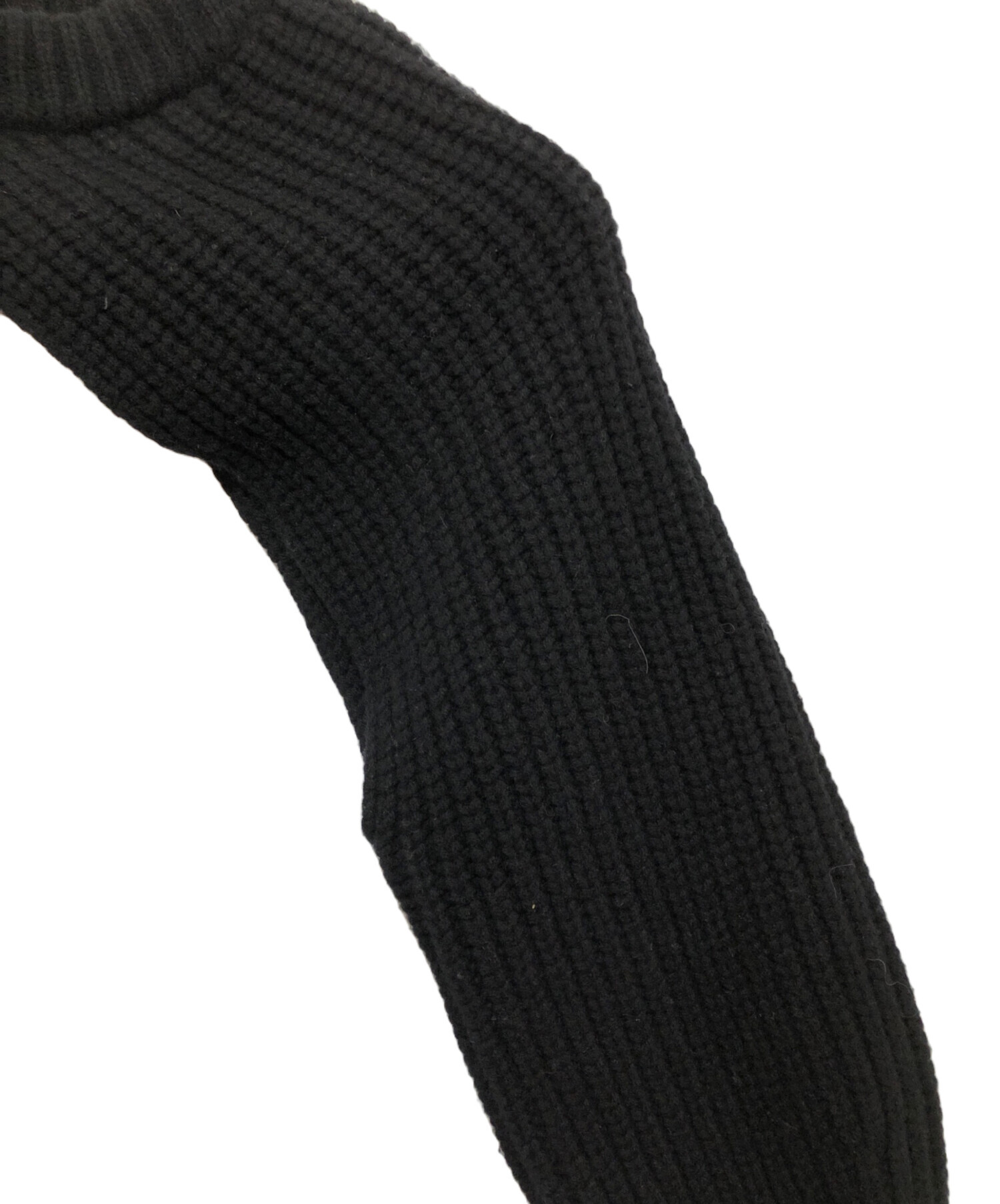 中古・古着通販】HYKE (ハイク) RIBBED SLEEVES ブラック サイズ:1