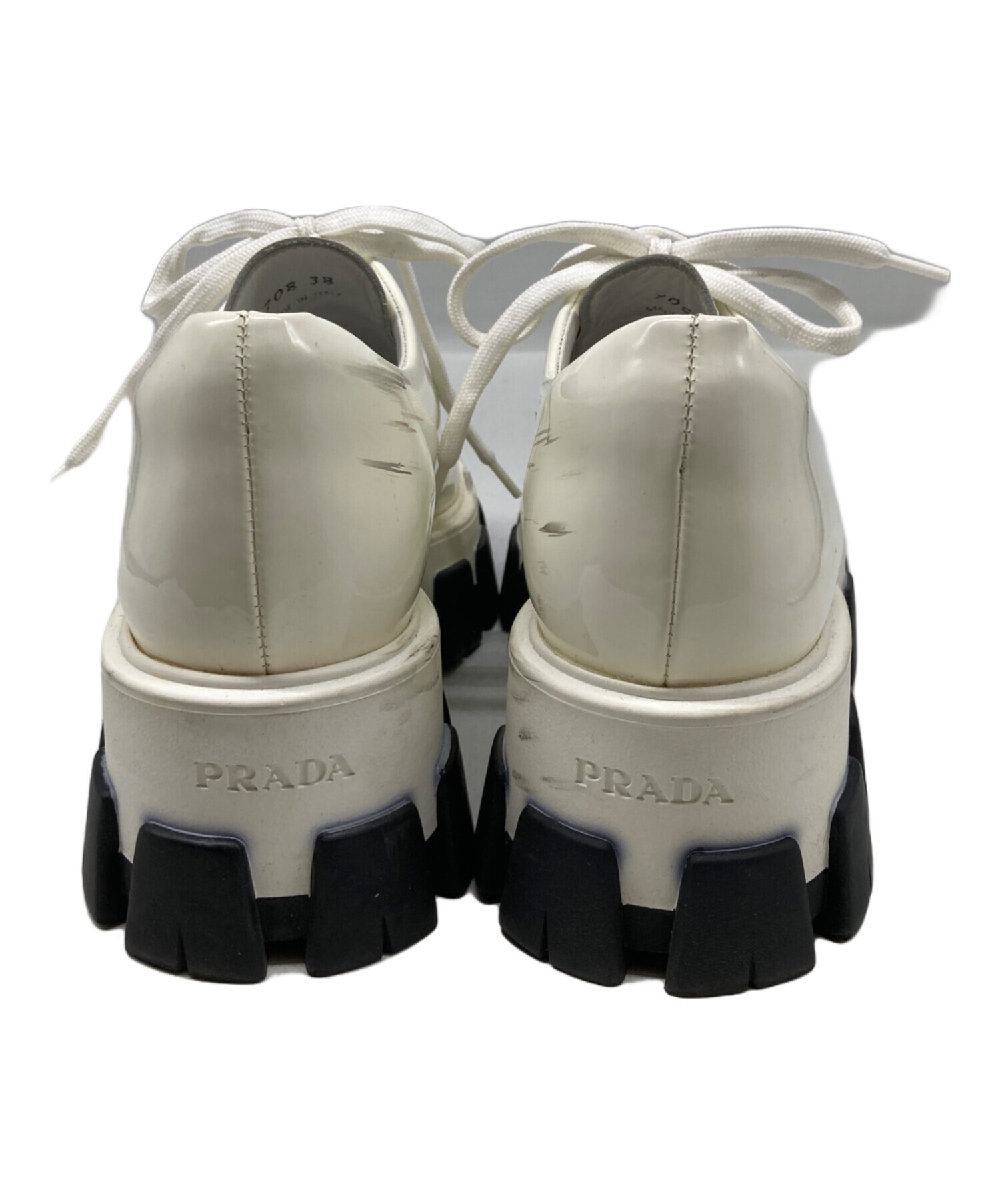 中古・古着通販】PRADA (プラダ) モノリスブラッシュドレザーレース