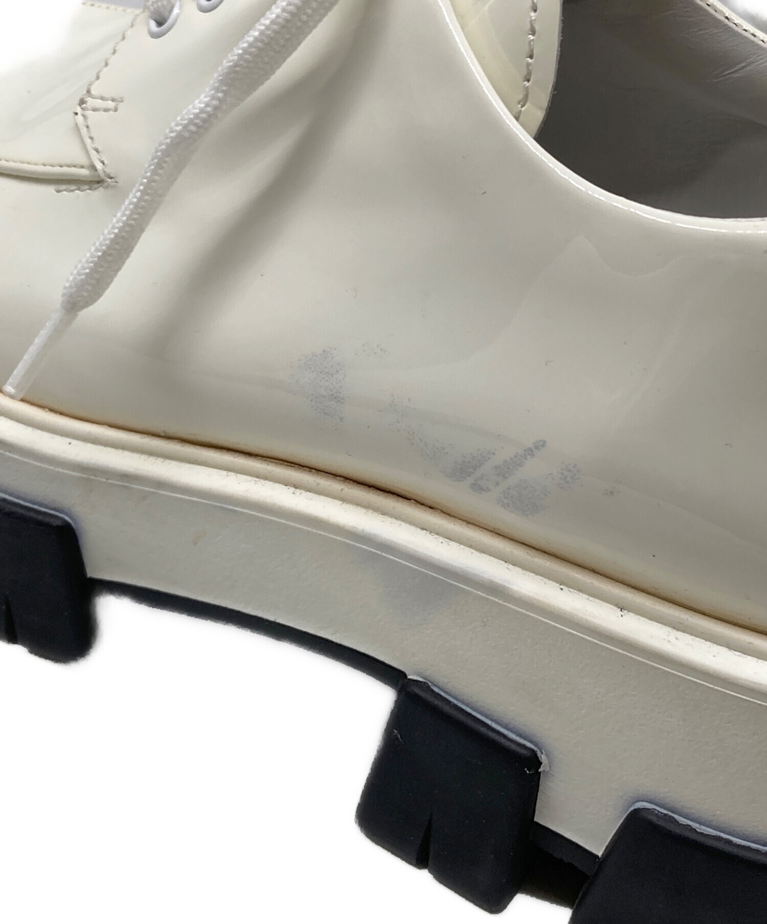 中古・古着通販】PRADA (プラダ) モノリスブラッシュドレザーレース