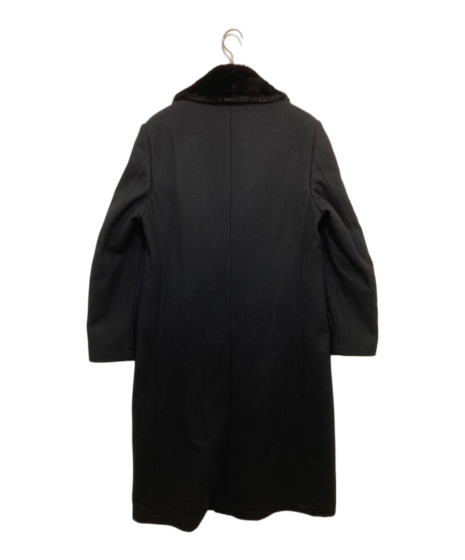 dunhill ダンヒル ファー チェスター コート 52 ブラック　カシミヤ dunhill 新古品 ダンヒル コート 51%OFF メンズ ブランド イタリア製