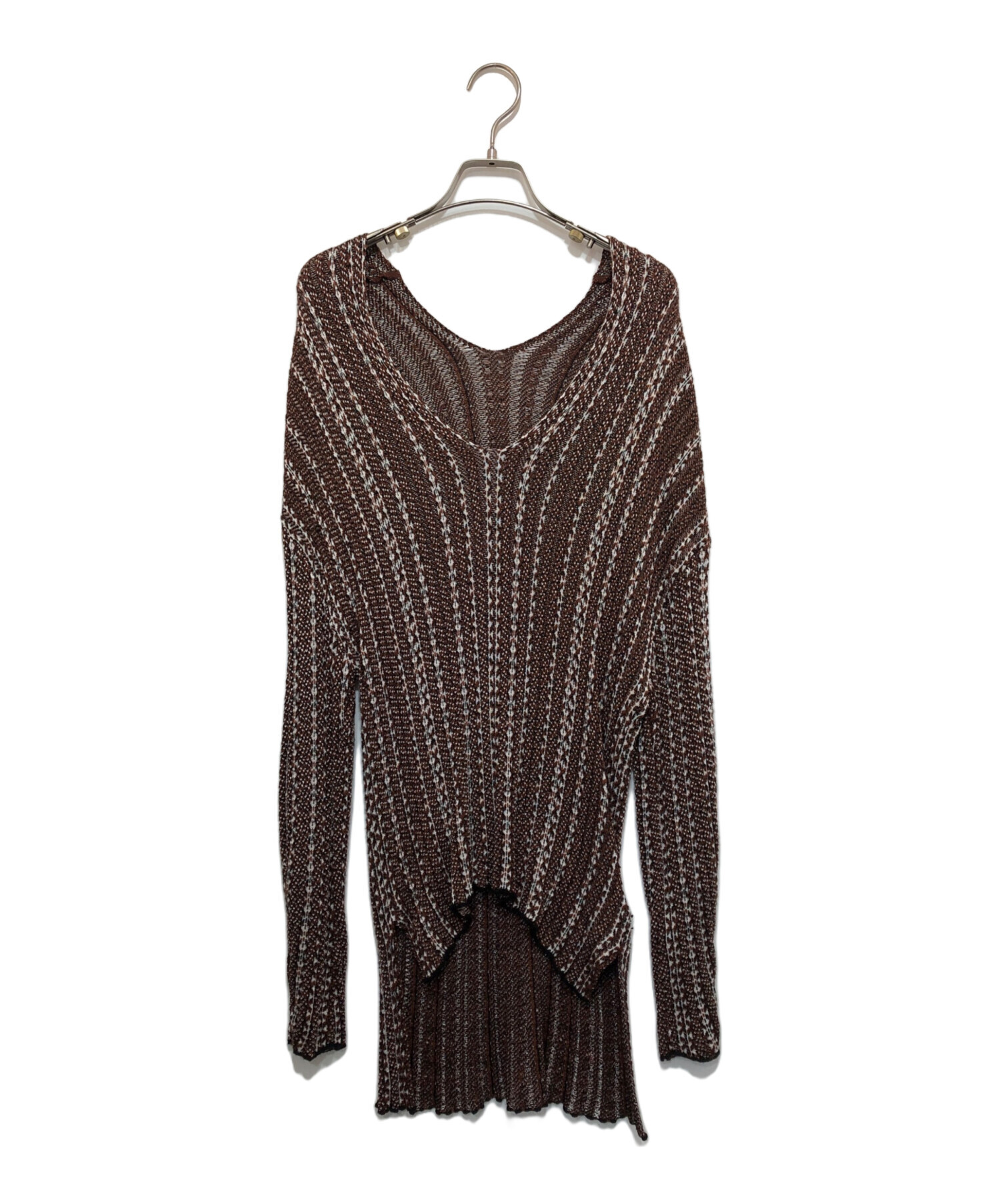 中古・古着通販】Mame Kurogouchi (マメクロゴウチ) V Neck Jacquard
