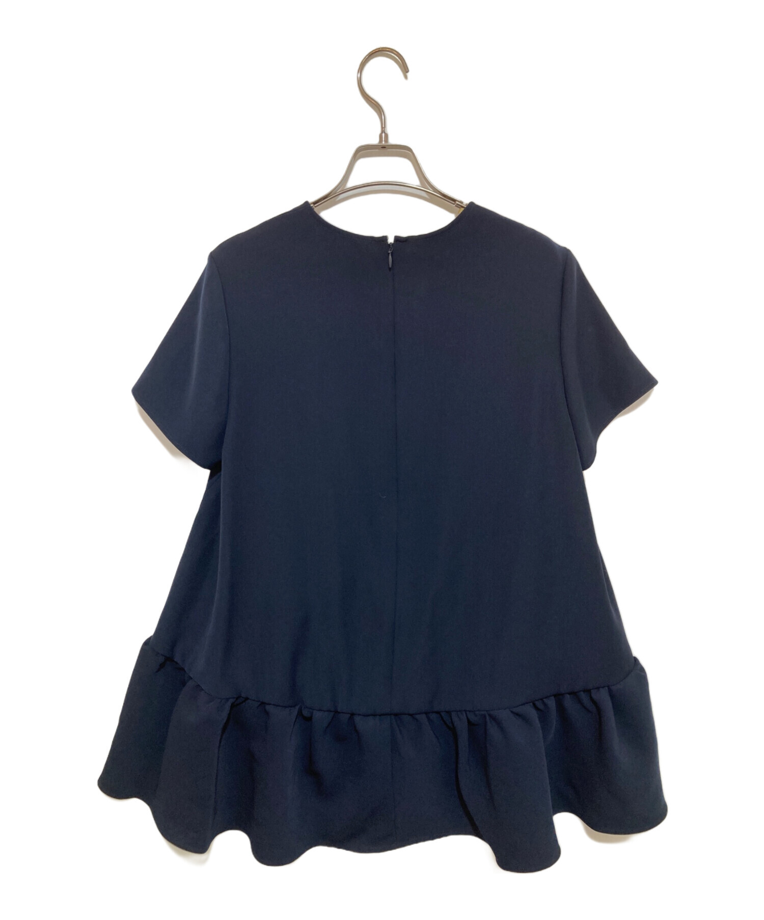 【新品タグ付き】yokochan ハーフスリーブヘムギャザーフレア yokochan ハーフスリーブヘムギャザーブラウス 【公式通販】